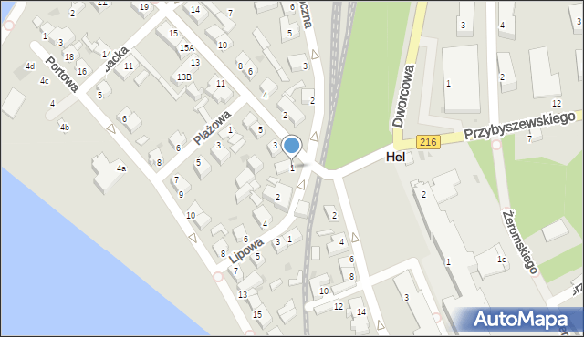 Hel, Sikorskiego Władysława, gen., 1, mapa Hel