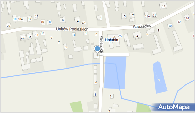 Hołubla, Siedlecka, 4, mapa Hołubla
