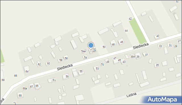Hołubla, Siedlecka, 52A, mapa Hołubla