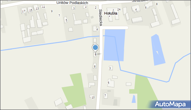 Hołubla, Siedlecka, 6, mapa Hołubla