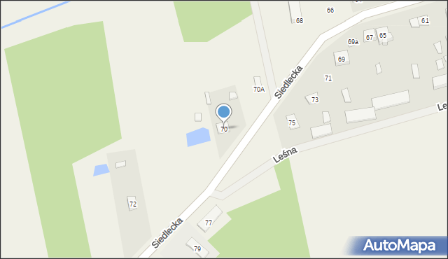 Hołubla, Siedlecka, 70, mapa Hołubla