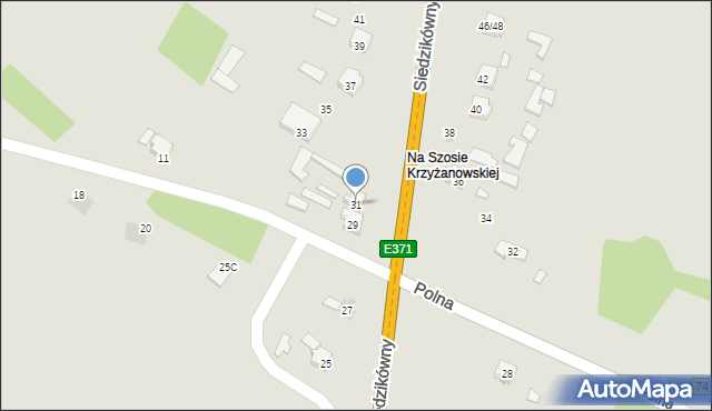 Iłża, Siedzikówny-Inki Danuty, 31, mapa Iłża