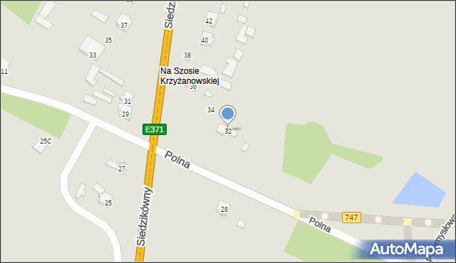 Iłża, Siedzikówny-Inki Danuty, 32, mapa Iłża