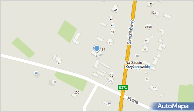 Iłża, Siedzikówny-Inki Danuty, 33, mapa Iłża