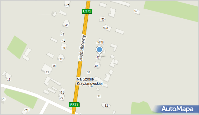 Iłża, Siedzikówny-Inki Danuty, 46, mapa Iłża