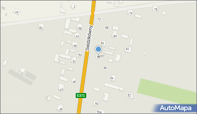 Iłża, Siedzikówny-Inki Danuty, 58, mapa Iłża