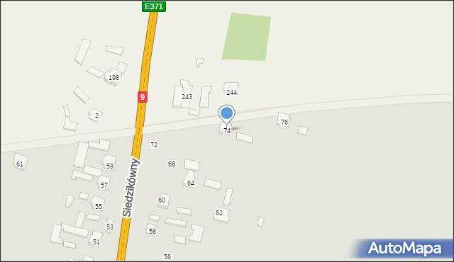 Iłża, Siedzikówny-Inki Danuty, 74, mapa Iłża