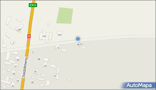 Iłża, Siedzikówny-Inki Danuty, 76, mapa Iłża