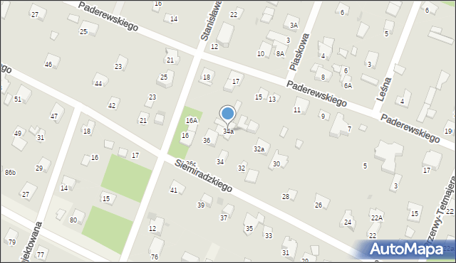 Izabelin C, Siemiradzkiego Henryka, 34a, mapa Izabelin C