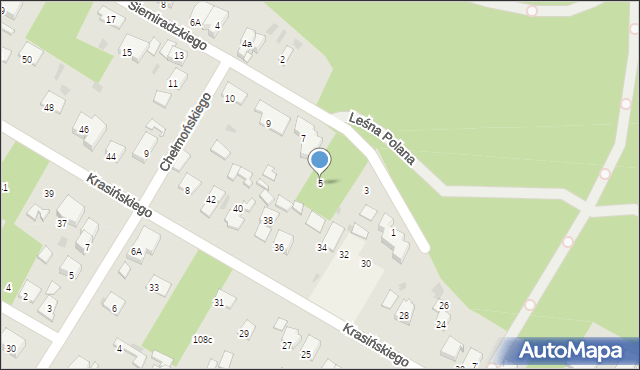 Izabelin C, Siemiradzkiego Henryka, 5, mapa Izabelin C