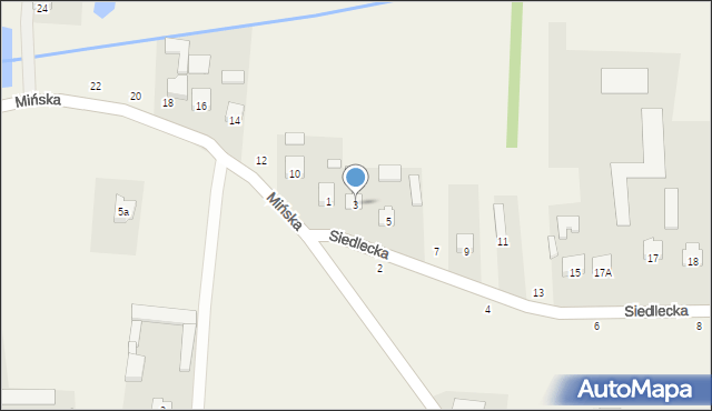 Jakubów, Siedlecka, 3, mapa Jakubów