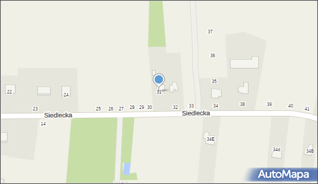 Jakubów, Siedlecka, 31, mapa Jakubów