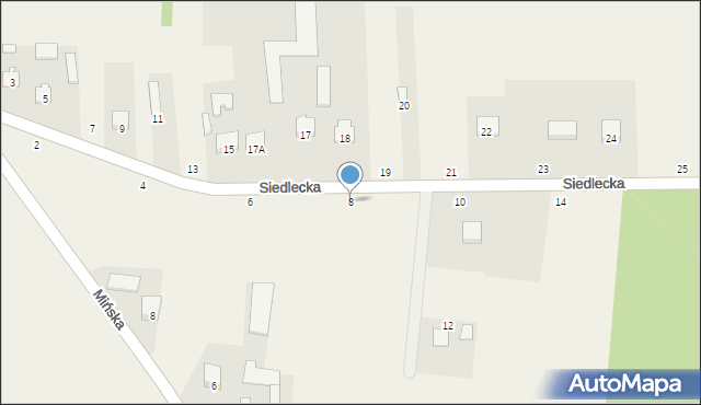 Jakubów, Siedlecka, 8, mapa Jakubów