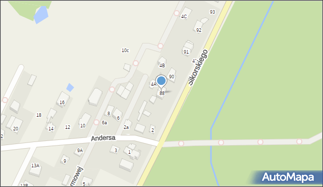 Janów, Sikorskiego Władysława, gen., 88, mapa Janów