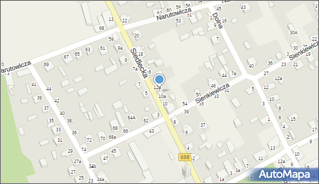 Janów Podlaski, Siedlecka, 12, mapa Janów Podlaski