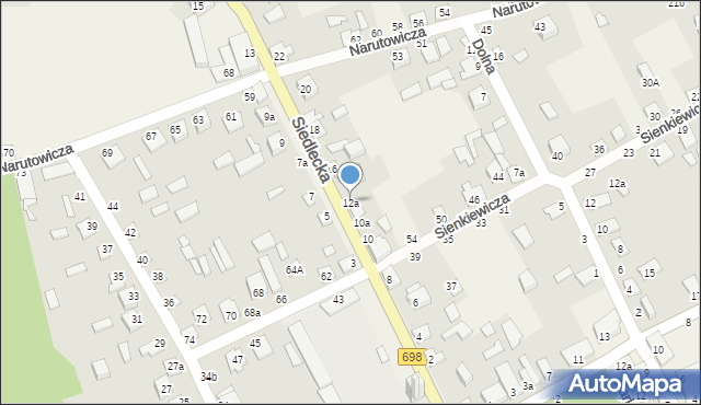 Janów Podlaski, Siedlecka, 12a, mapa Janów Podlaski