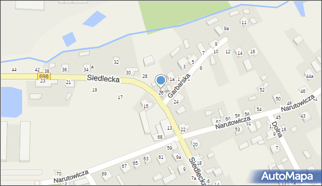 Janów Podlaski, Siedlecka, 26, mapa Janów Podlaski