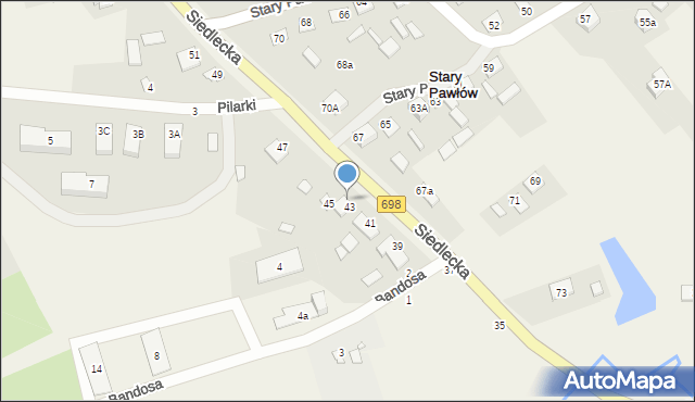 Janów Podlaski, Siedlecka, 43a, mapa Janów Podlaski