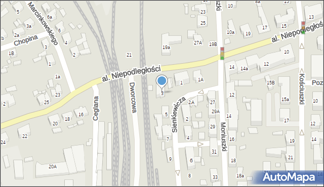 Jarocin, Sienkiewicza Henryka, 3, mapa Jarocin