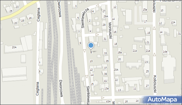 Jarocin, Sienkiewicza Henryka, 8, mapa Jarocin