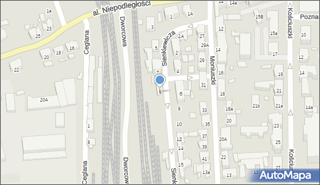 Jarocin, Sienkiewicza Henryka, 9, mapa Jarocin