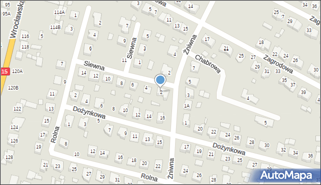 Jarocin, Siewna, 2, mapa Jarocin