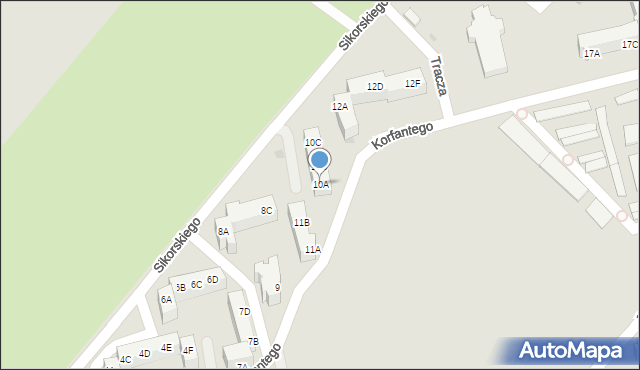Jawor, Sikorskiego Władysława, gen., 10A, mapa Jawor