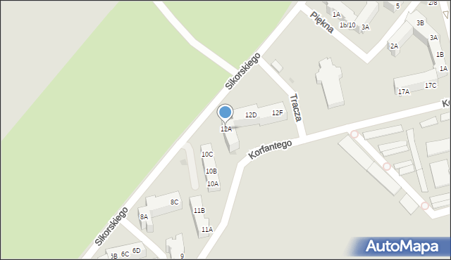 Jawor, Sikorskiego Władysława, gen., 12A, mapa Jawor