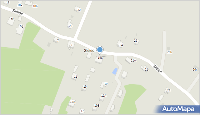 Jaworzno, Sielec, 15a, mapa Jaworzno