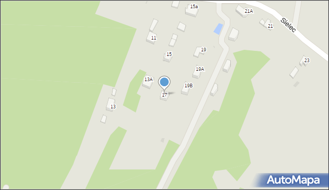 Jaworzno, Sielec, 17, mapa Jaworzno