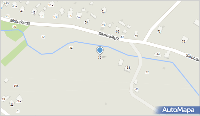 Jedlicze, Sikorskiego Władysława, gen., 36, mapa Jedlicze