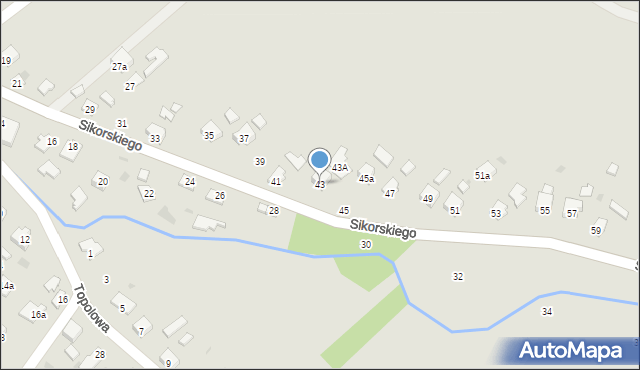 Jedlicze, Sikorskiego Władysława, gen., 43, mapa Jedlicze