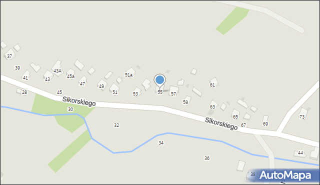 Jedlicze, Sikorskiego Władysława, gen., 55, mapa Jedlicze