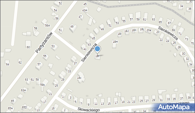 Jędrzejów, Sienkiewicza Henryka, 18f, mapa Jędrzejów