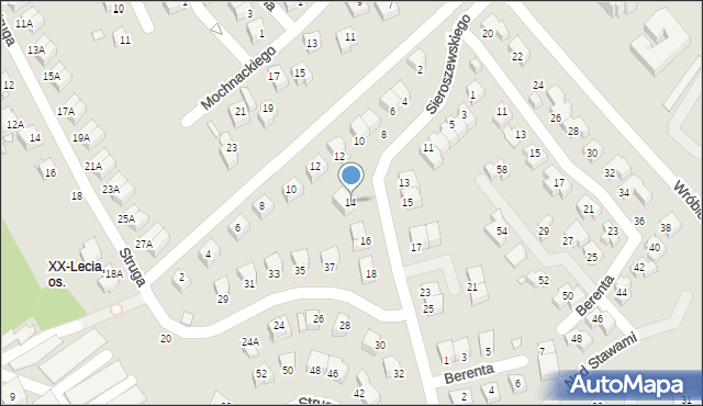 Jelenia Góra, Sieroszewskiego Wacława, 14, mapa Jelenia Góra