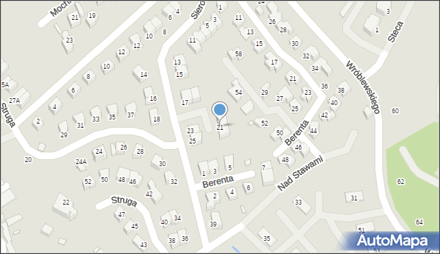 Jelenia Góra, Sieroszewskiego Wacława, 21, mapa Jelenia Góra