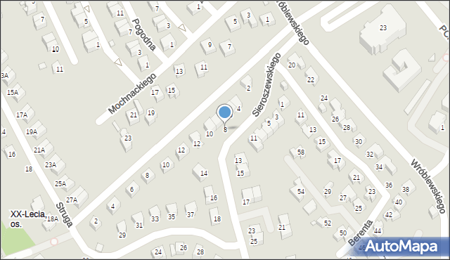 Jelenia Góra, Sieroszewskiego Wacława, 8, mapa Jelenia Góra