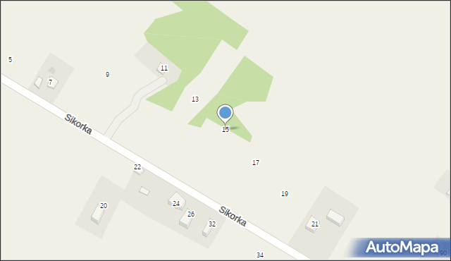 Jerzmanowice, Sikorka, 15, mapa Jerzmanowice