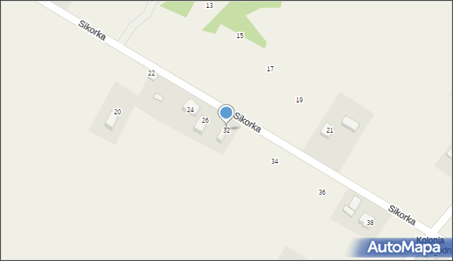 Jerzmanowice, Sikorka, 32, mapa Jerzmanowice