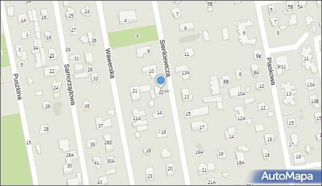 Józefów, Sienkiewicza Henryka, 12, mapa Józefów