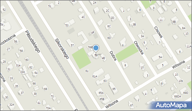 Józefów, Sikorskiego Władysława, gen., 59, mapa Józefów