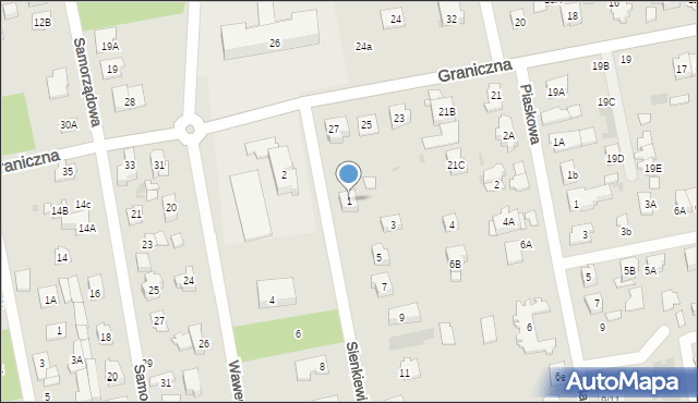 Józefów, Sienkiewicza Henryka, 1, mapa Józefów