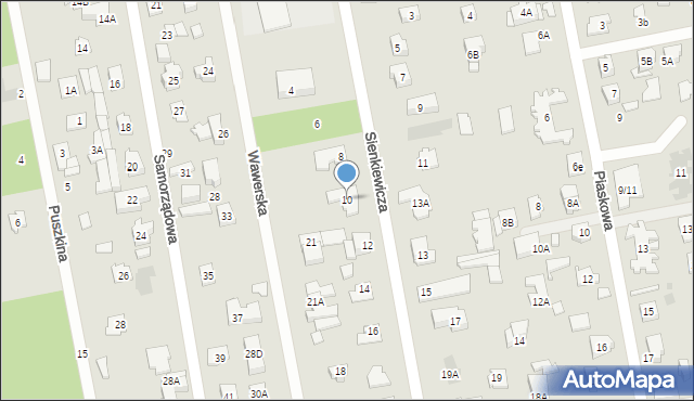 Józefów, Sienkiewicza Henryka, 10, mapa Józefów