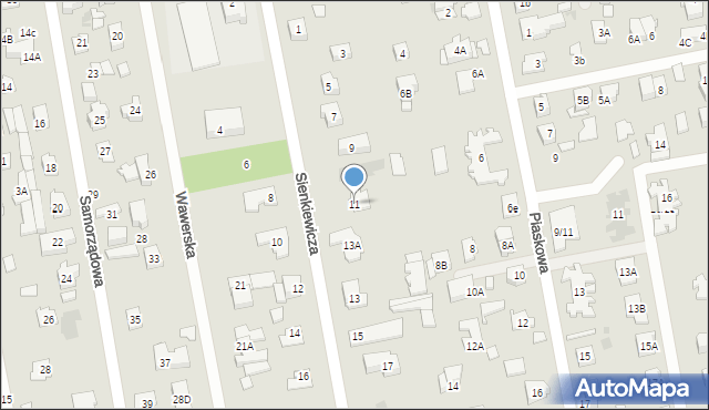 Józefów, Sienkiewicza Henryka, 11, mapa Józefów