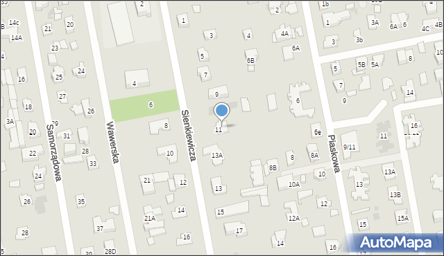 Józefów, Sienkiewicza Henryka, 11A, mapa Józefów