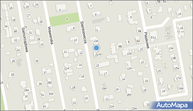 Józefów, Sienkiewicza Henryka, 13, mapa Józefów
