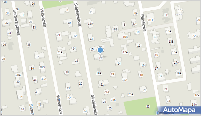 Józefów, Sienkiewicza Henryka, 17, mapa Józefów