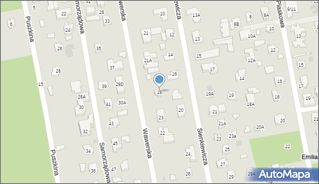 Józefów, Sienkiewicza Henryka, 18, mapa Józefów