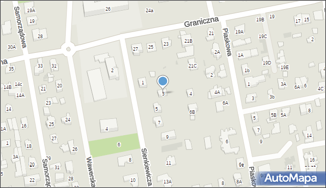 Józefów, Sienkiewicza Henryka, 3, mapa Józefów