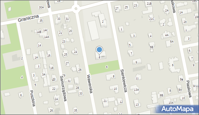 Józefów, Sienkiewicza Henryka, 4, mapa Józefów